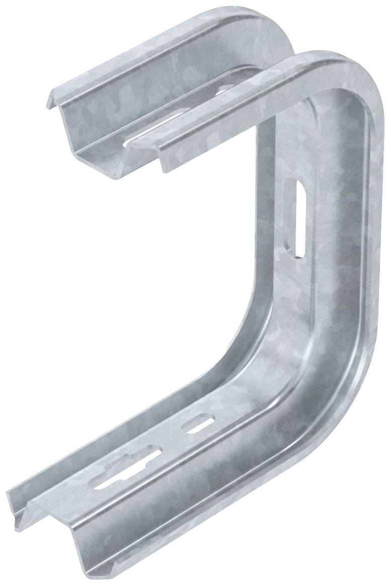 U-förmige Metallhalterung mit Lochungen, geeignet für die Befestigung von Baukomponenten.