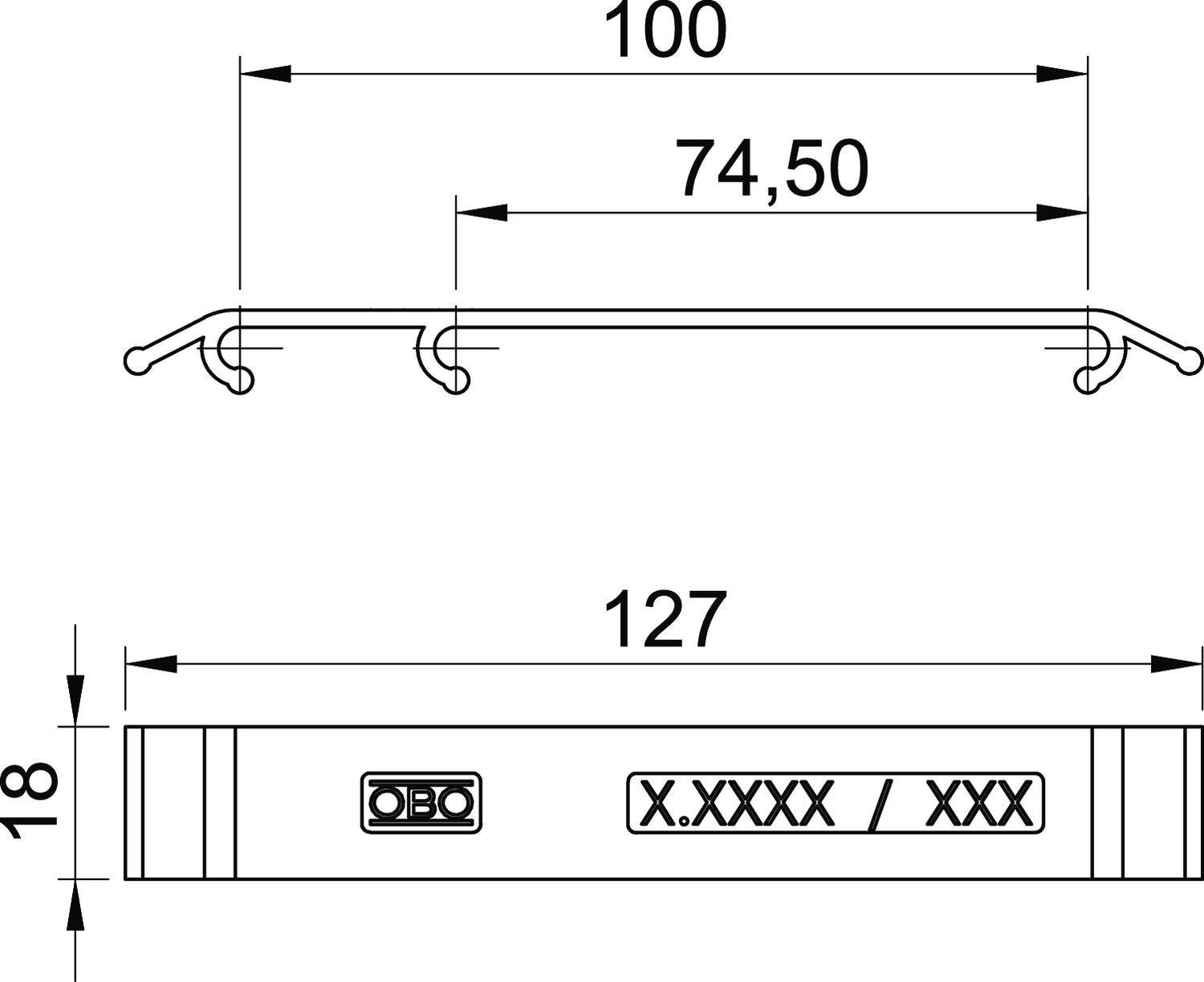OBO Bettermann 6017713 Elektrotechnik-Warnschild (B x H) 127mm x 18mm 10St.