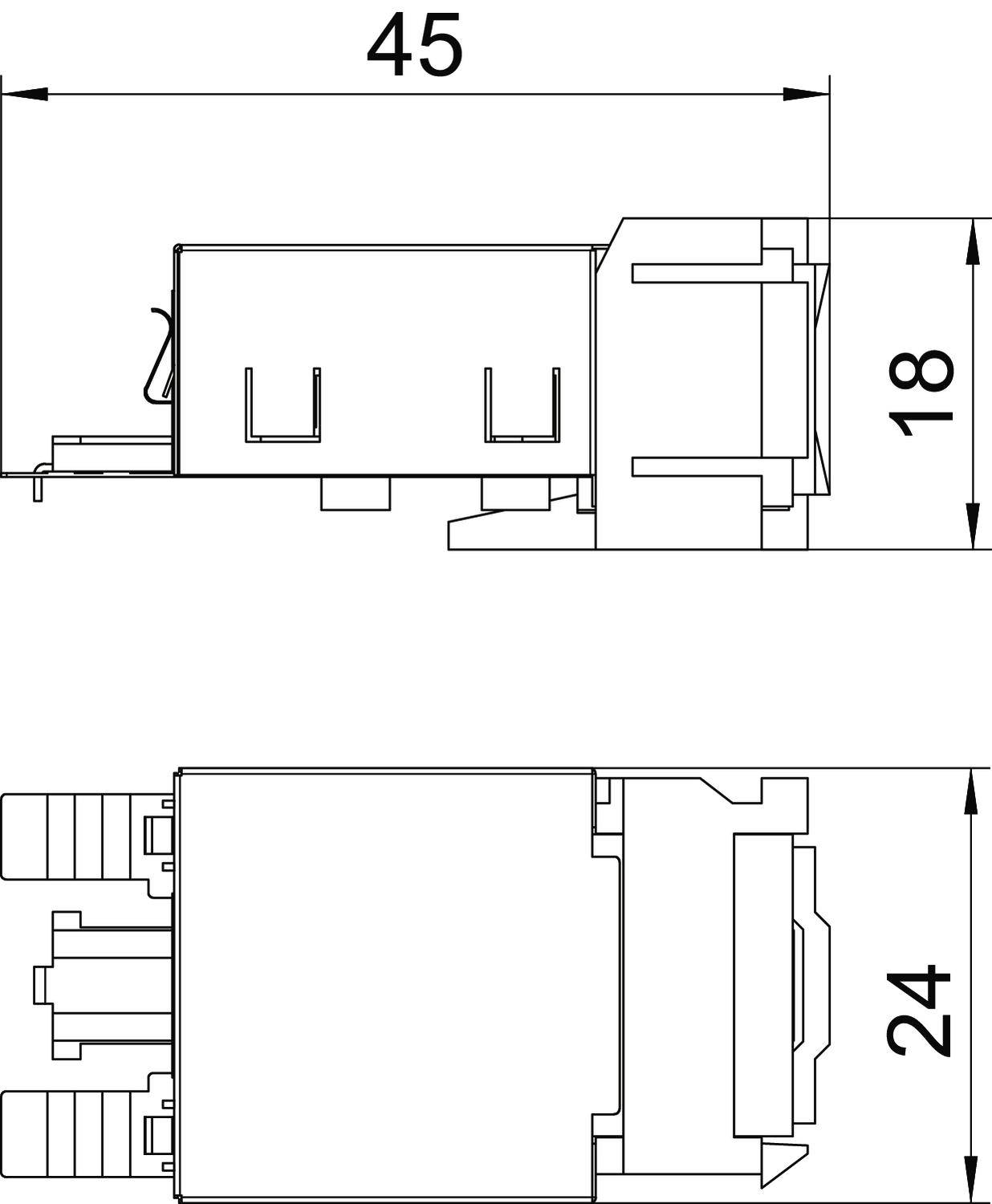 OBO Bettermann ASM-C5 GS RJ45-Einbaumodul CAT 5e