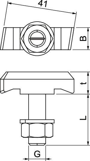 OBO Bettermann MS50HB M12x30 ZL 1148226 Hakenkopfschraube 12mm 43.3mm Stahl 50St.