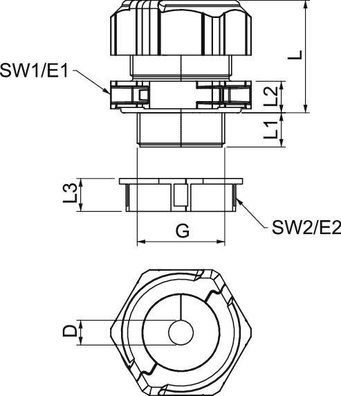 OBO Bettermann 2024978 Kabelverschraubung 1.5mm Kunststoff Lichtgrau 5St.