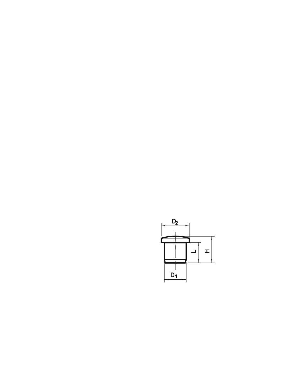 Technische Zeichnung eines zylindrischen Bauteils mit Maßen D1, D2, t und l, oft in Montageteilen verwendet.