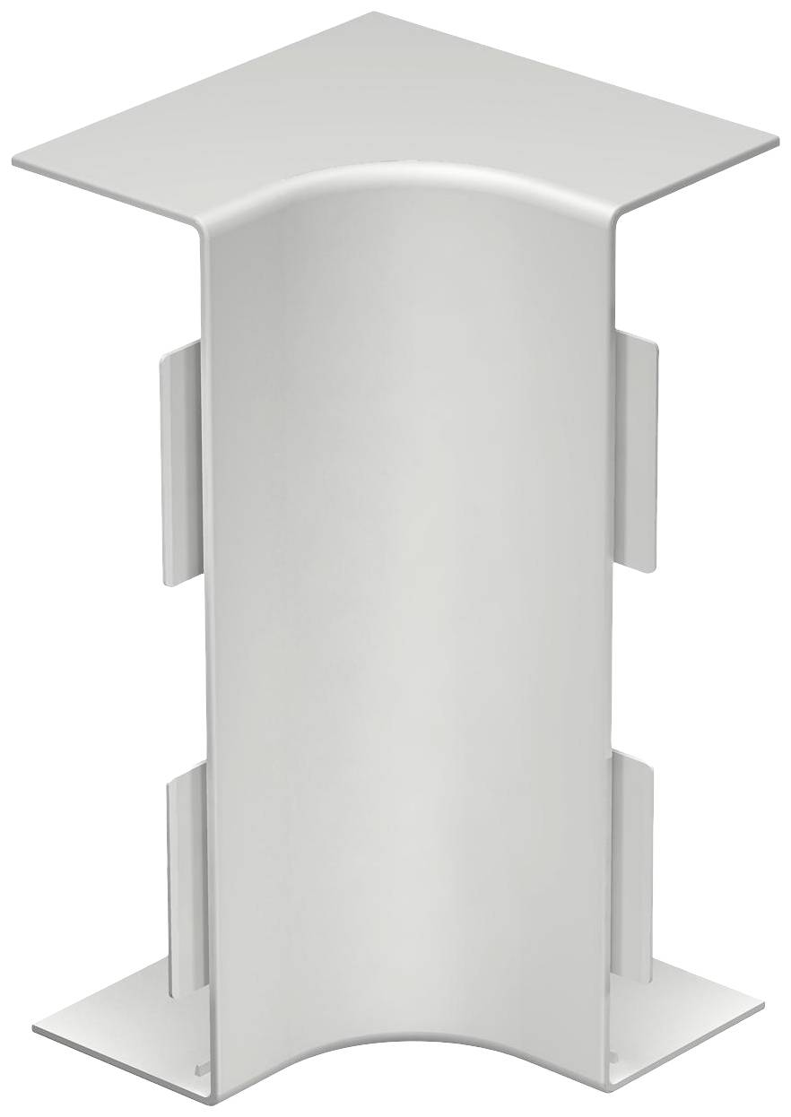 Ein silbernes, gebogenes Metallstück mit zwei seitlichen Laschen, möglicherweise ein Bauelement zur Verbindung oder Verkleidung.