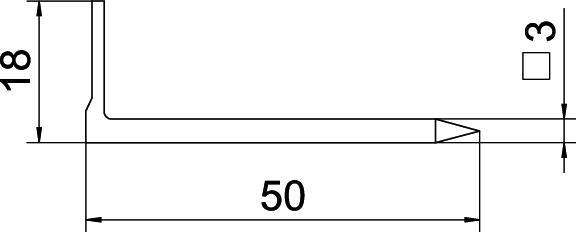 OBO Bettermann 716 3X50 BK 3347052 Stahlwandhaken (Ø x L) 3mm x 50mm Stahl gehärtet 100St.