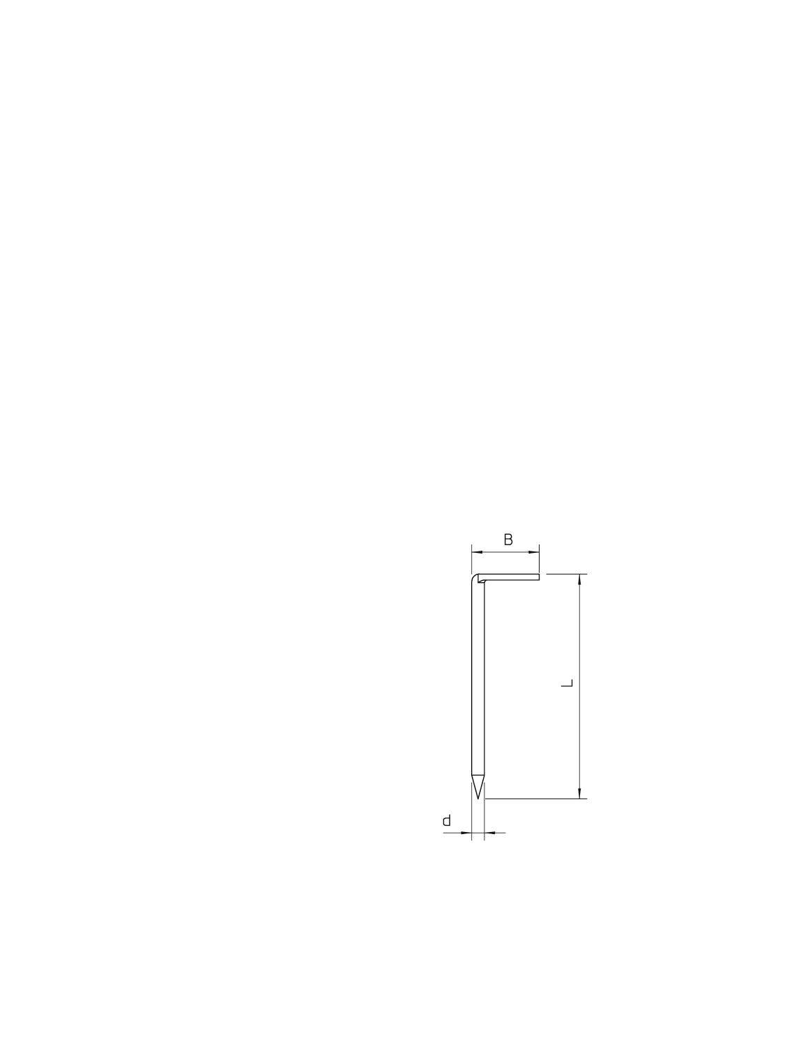 OBO Bettermann 1101 Z 60G 3342069 Hakennagel (Ø x L) 3mm x 60mm Stahl verzinkt 250St.