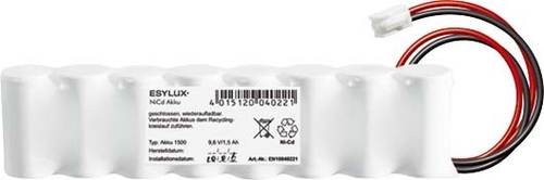 ESYLUX SL Akku 1500 Mignon (AA)-Batterie NiCd 1500 mAh 9.6V 1St.