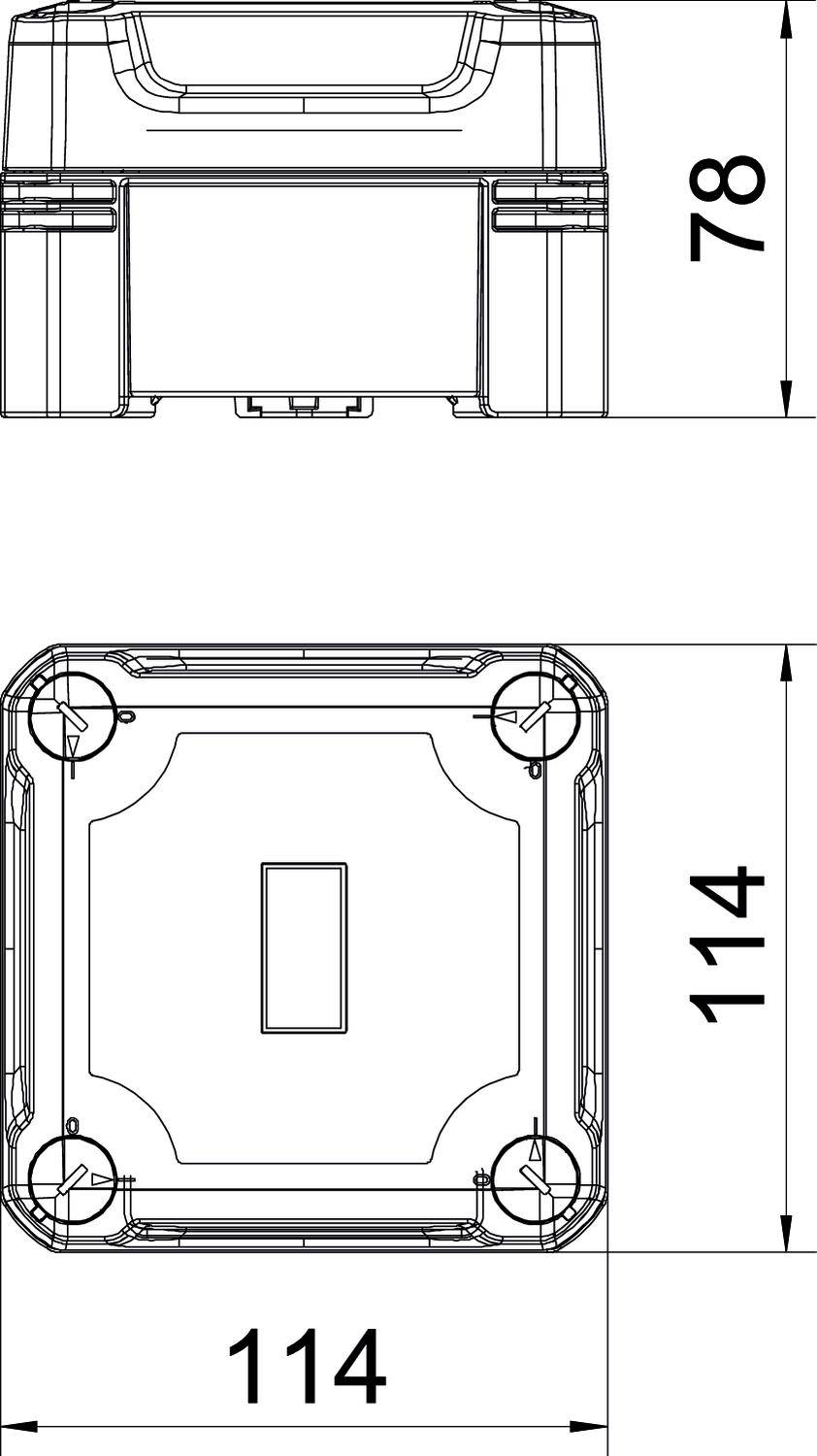OBO Bettermann X04C LGR-TR Gehäuse 114 x 78 x 114 1St.