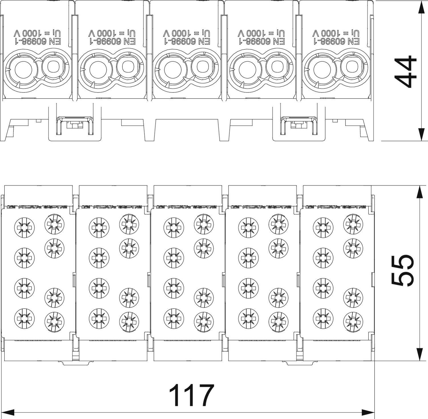 OBO Bettermann 2009038 Klemmleiste 1St.