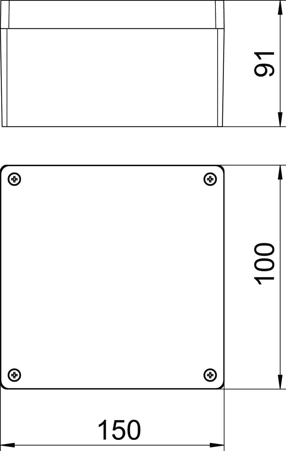 OBO Bettermann Mx 161609 CR3 Gehäuse 100 x 91 x 150 Aluminium 1St.