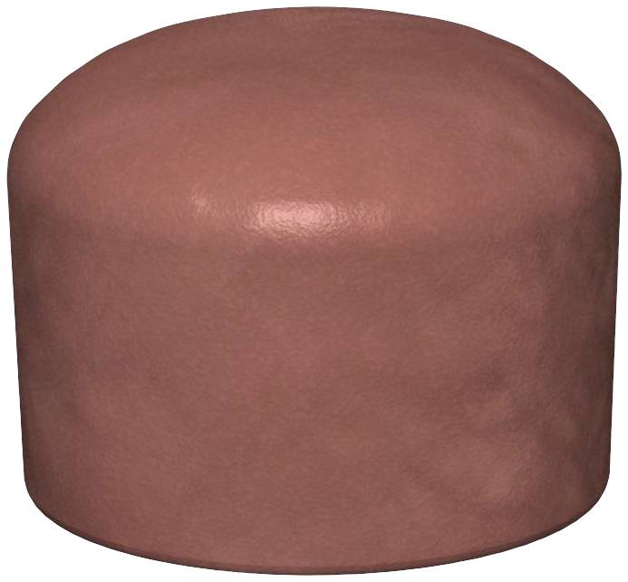 Ein rotbrauner, zylinderförmiger Gegenstand mit glatter Oberfläche.