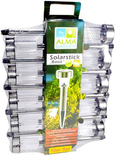 Solar-Gartenleuchte Basic 1967415 Fackel Silber