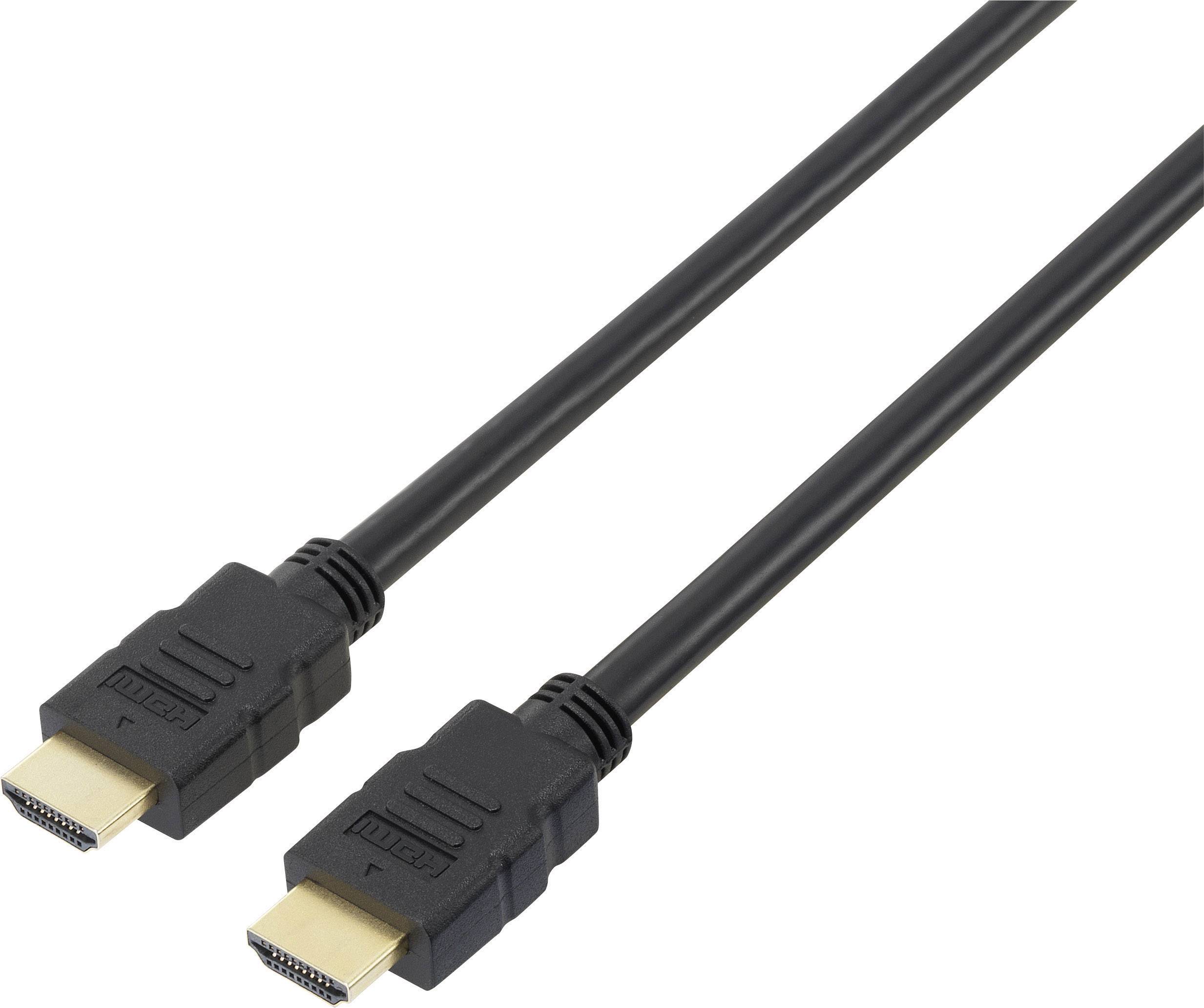 SpeaKa Professional HDMI Anschlusskabel HDMI-A Stecker, HDMI-A Stecker 15.00m Schwarz SP-7870116 Audio Return Channel, vergoldete