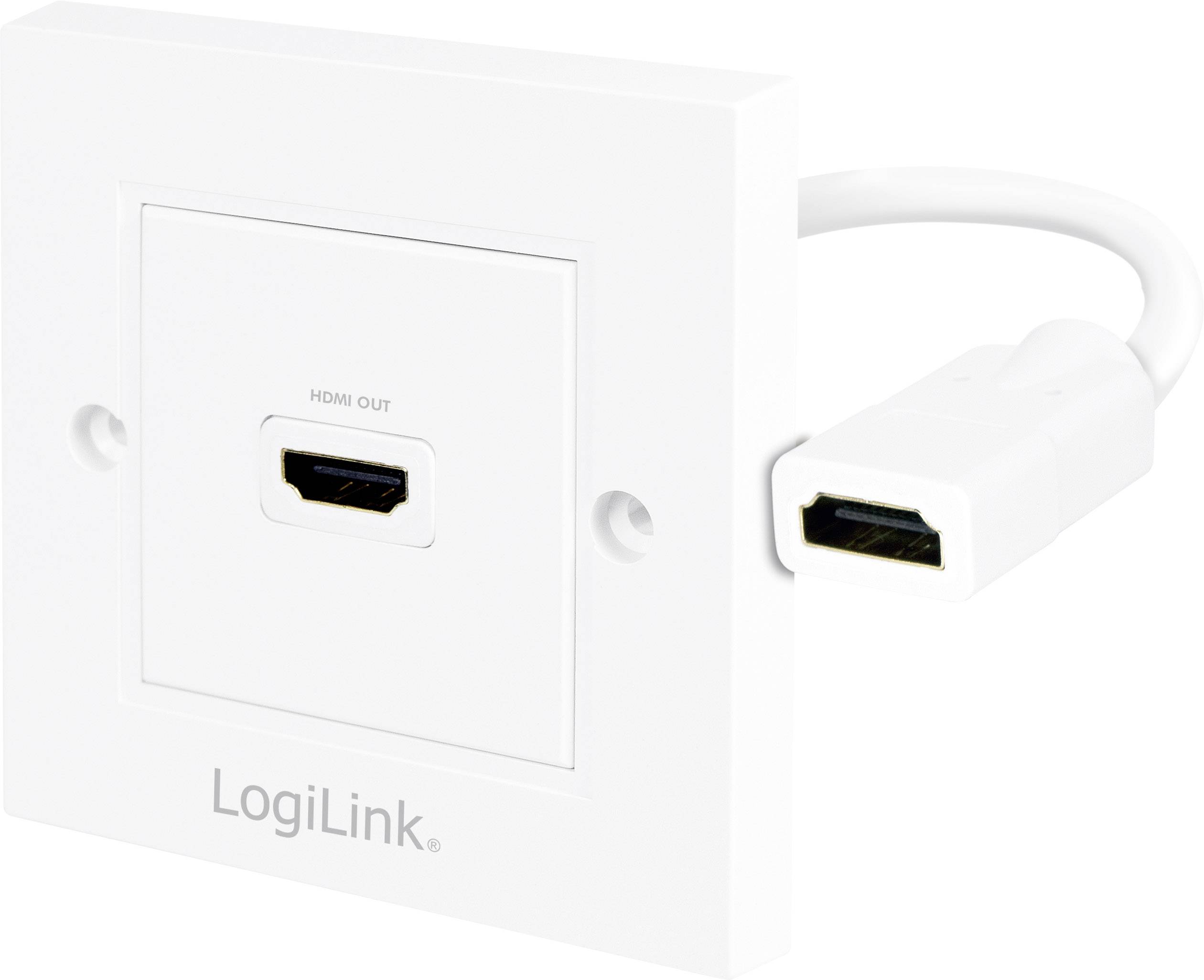 LogiLink AH0014 HDMI Adapter [1x HDMI-Buchse - 1x HDMI-Buchse] Weiß