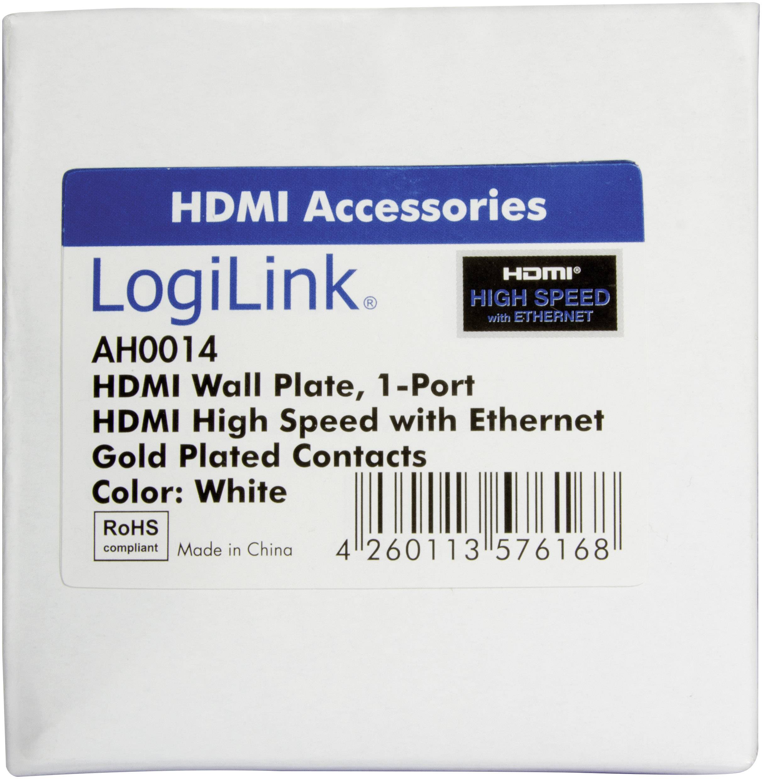 LogiLink AH0014 HDMI Adapter [1x HDMI-Buchse - 1x HDMI-Buchse] Weiß
