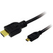 LogiLink HDMI Anschlusskabel HDMI-A Stecker, HDMI-Micro-D Stecker 2.00m Schwarz CH0032 HDMI-Kabel