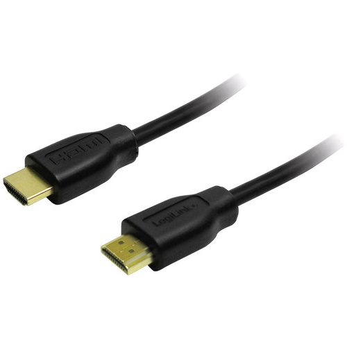 LogiLink HDMI Anschlusskabel HDMI-A Stecker, HDMI-A Stecker 7.50m Schwarz CH0045 HDMI-Kabel