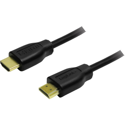 LogiLink HDMI Anschlusskabel HDMI-A Stecker, HDMI-A Stecker 0.20m Schwarz CH0076 HDMI-Kabel