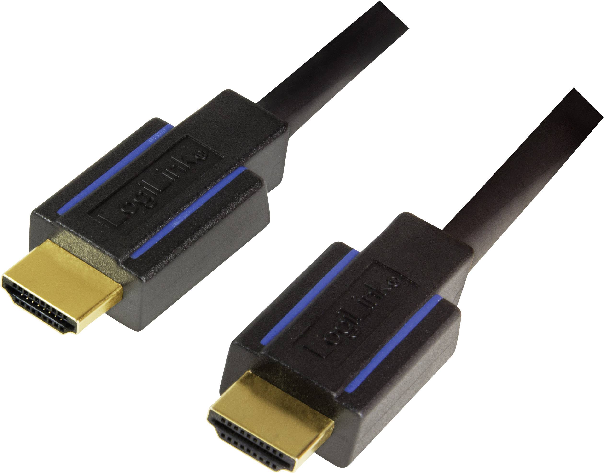 Zwei schwarze HDMI-Kabelstecker mit goldfarbenen Anschlüssen auf weißem Hintergrund, zeigen die Verbindungsmöglichkeiten für audiovisuelle Geräte.