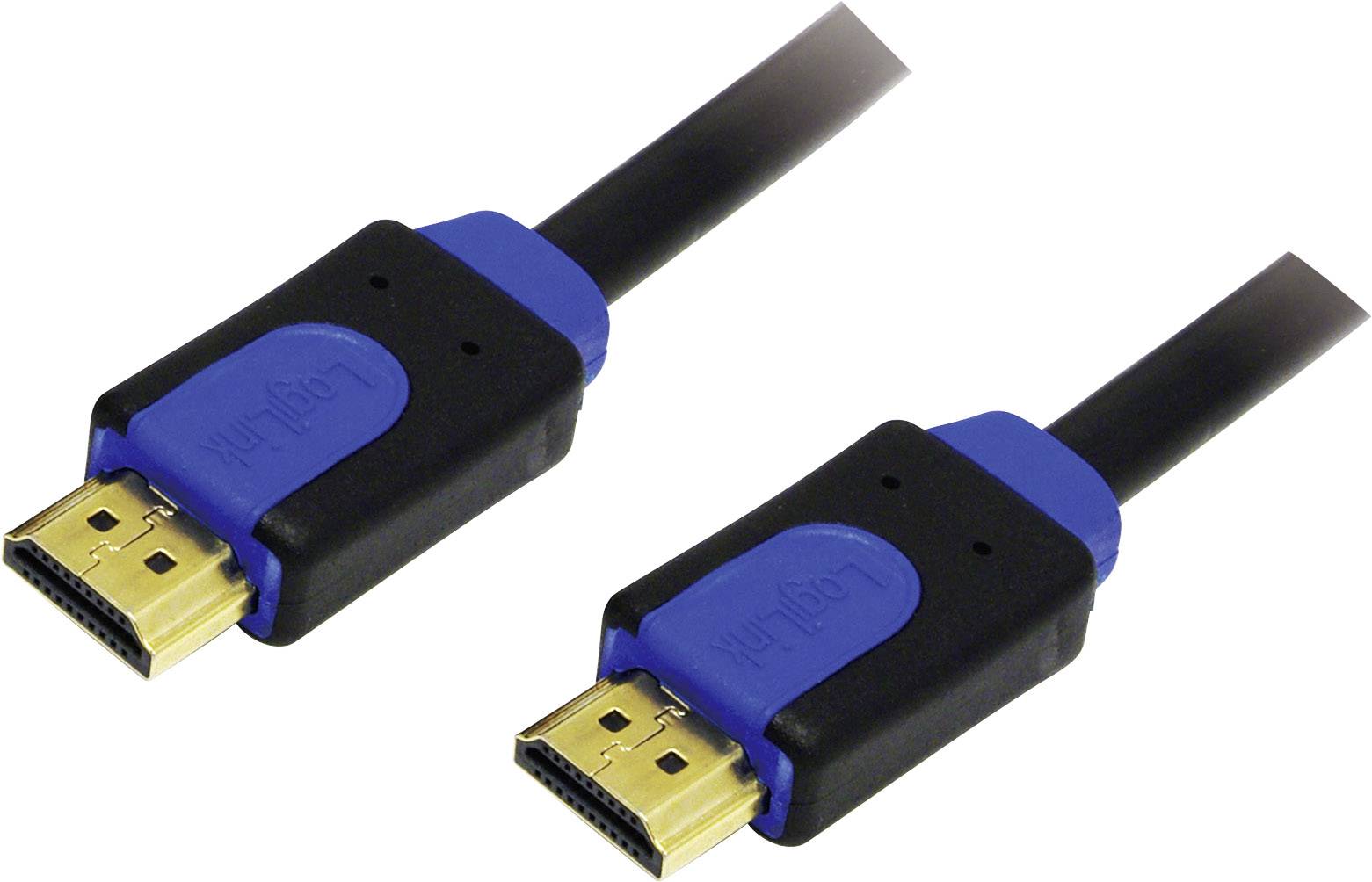 Zwei HDMI-Kabel mit schwarzen Steckern und blauen Griffflächen, beide zeigen in dieselbe Richtung.