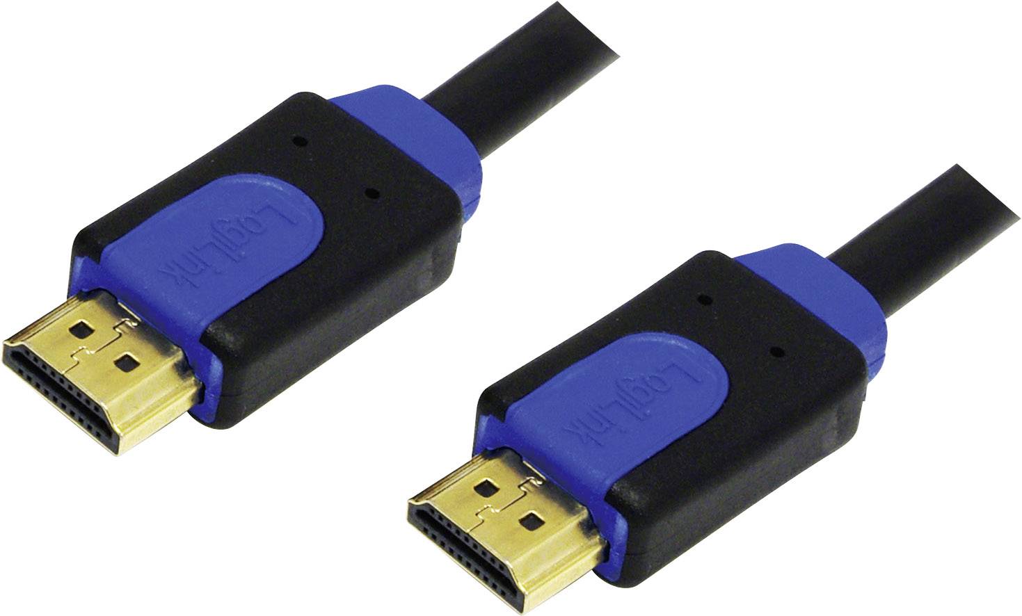 LogiLink HDMI Anschlusskabel HDMI-A Stecker, HDMI-A Stecker 2.00m Schwarz CHB1102 4K UHD HDMI-Kabel