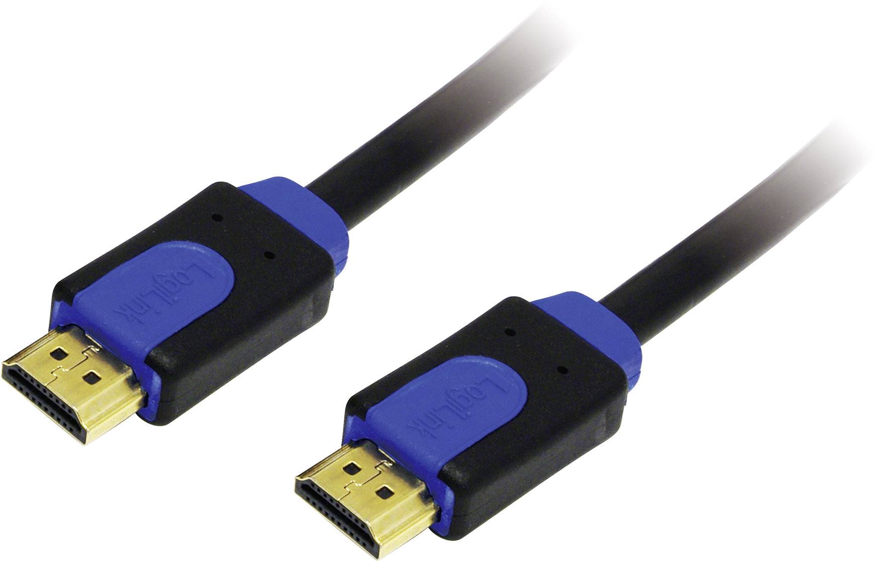 LogiLink HDMI Anschlusskabel HDMI-A Stecker, HDMI-A Stecker 10.00 m Schwarz CHB1110 4K UHD HDMI-Kab