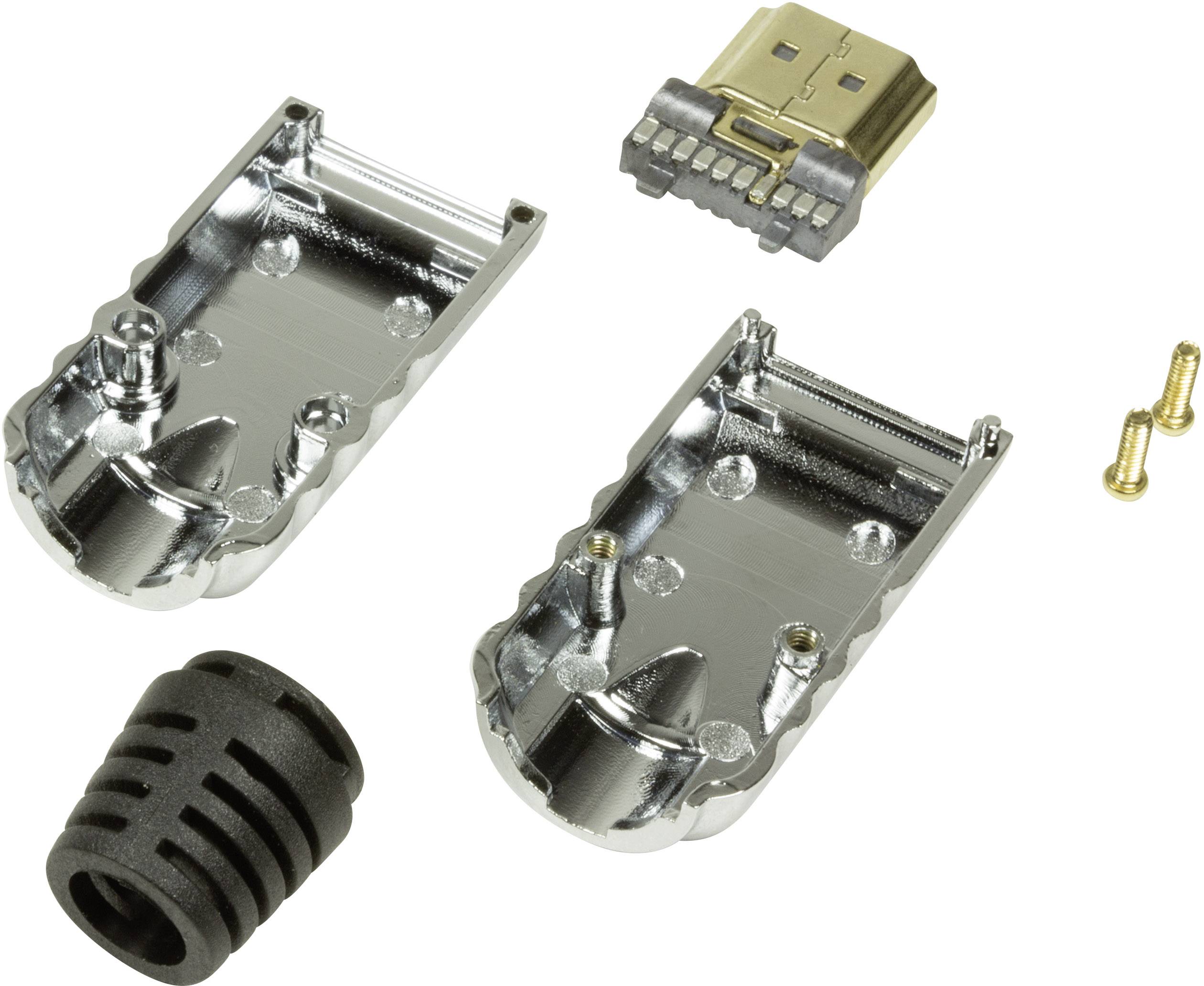 LogiLink CHP001 HDMI Adapter [1x offene Kabelenden - 1x HDMI-Stecker] Schwarz, Silber