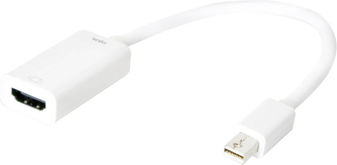 LogiLink CV0036B Adapter [1x Mini-DisplayPort Stecker - 1x HDMI-Buchse] Weiß 15.00cm