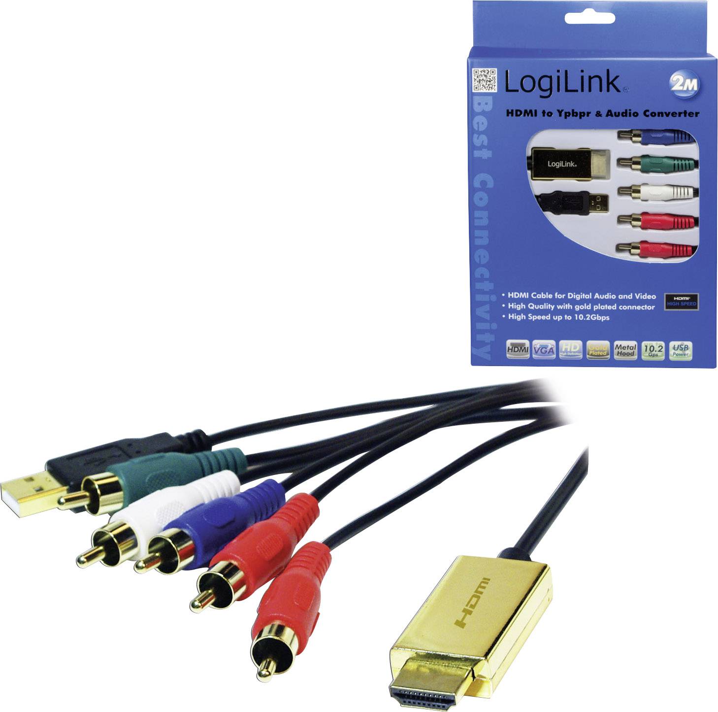 LogiLink HDMI zu YPbPr + Audio Konverter