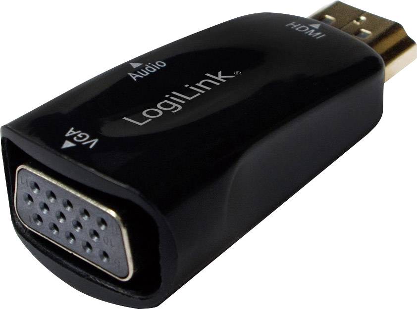 LogiLink CV0107 Adapter [1x HDMI-Stecker - 1x VGA-Buchse] Schwarz