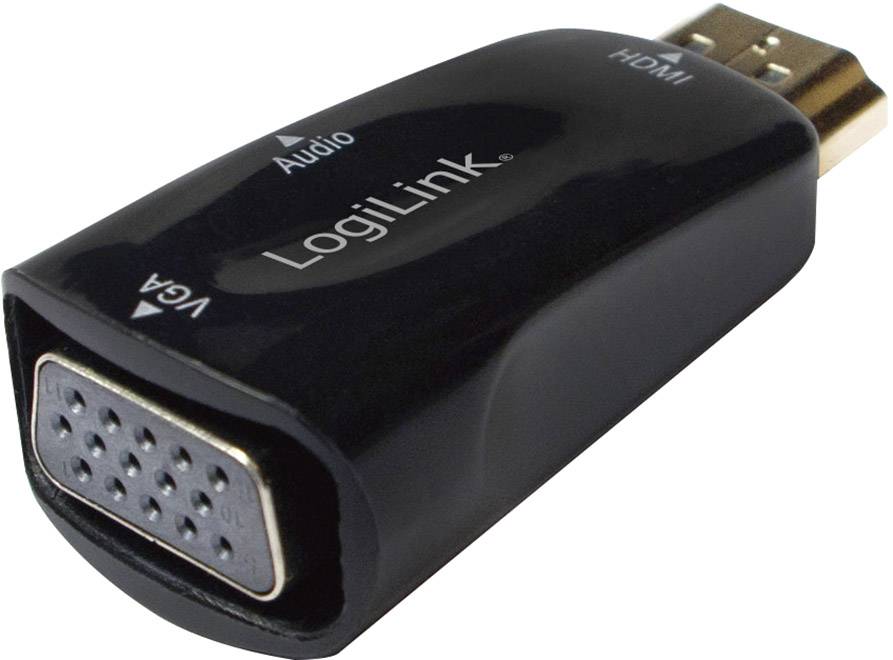 LogiLink CV0107 Adapter [1x HDMI-Stecker - 1x VGA-Buchse] Schwarz