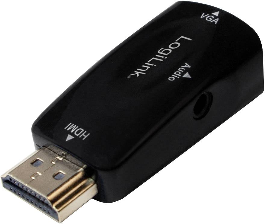 LogiLink CV0107 Adapter [1x HDMI-Stecker - 1x VGA-Buchse] Schwarz