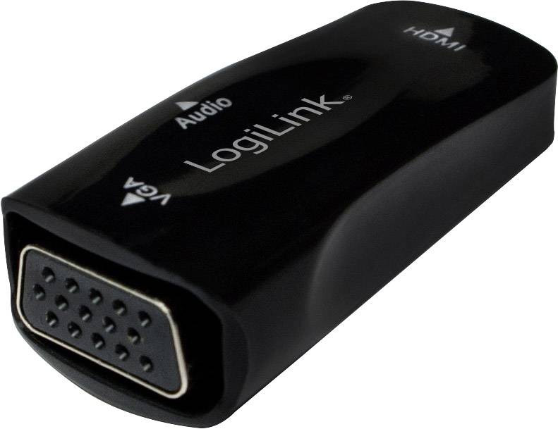 LogiLink CV0108 Adapter [1x HDMI-Buchse - 1x VGA-Buchse] Schwarz