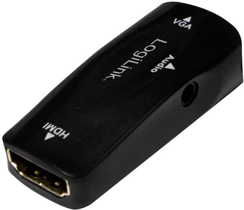 LogiLink CV0108 Adapter [1x HDMI-Buchse - 1x VGA-Buchse] Schwarz