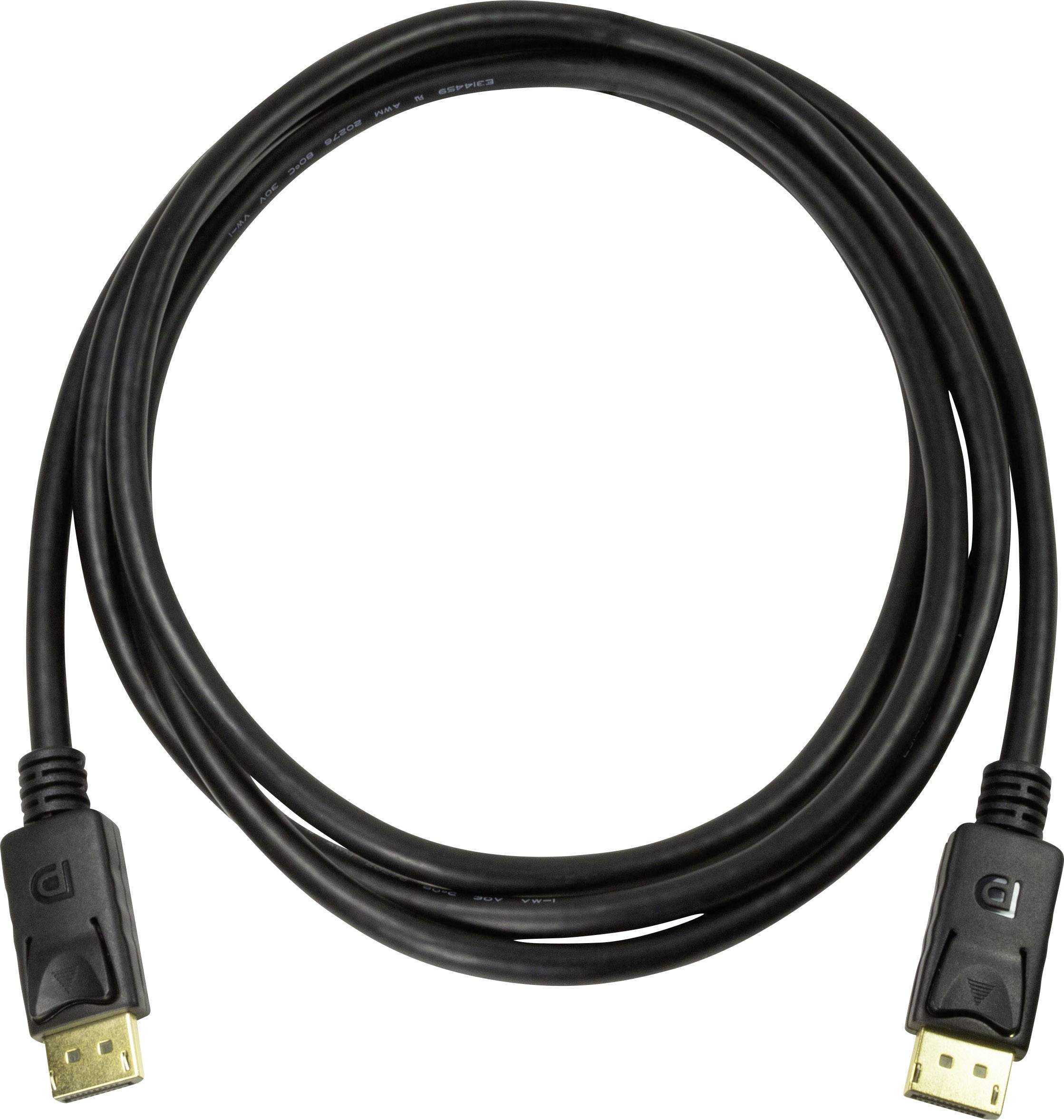 Das Bild zeigt ein schwarzes HDMI-Kabel mit zwei goldenen Steckern, das zur Verbindung von elektronischen Geräten dient.
