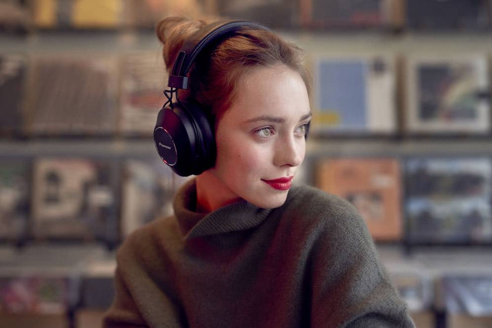 Pioneer SE-MS9BN Bluetooth® HiFi Over Ear Kopfhörer Over Ear High-Resolution Audio, NFC, Noise Cancelling Schwarz