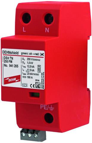 DEHN 941205 DSH TN 255 FM Kombiableiter Überspannungsschutz für: Verteilerschrank 25 kA 1 St.