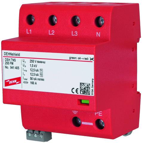 DEHN 941405 DSH TNS 255 FM Kombiableiter Überspannungsschutz für: Verteilerschrank 50 kA 1 St.