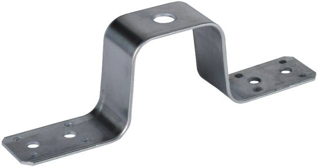 Metallwinkel mit drei Befestigungslöchern auf jeder Seite. Geeignet zur Stabilisierung oder Verbindung von Strukturen.