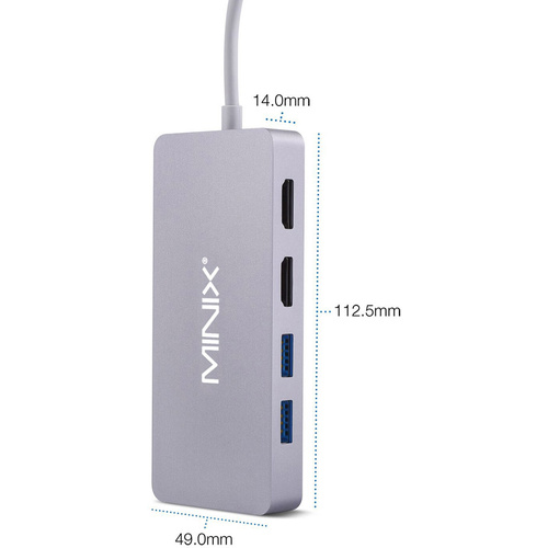 Minix Notebook Dockingstation Passend für Marke: Apple MacBook inkl. Ladefunktion