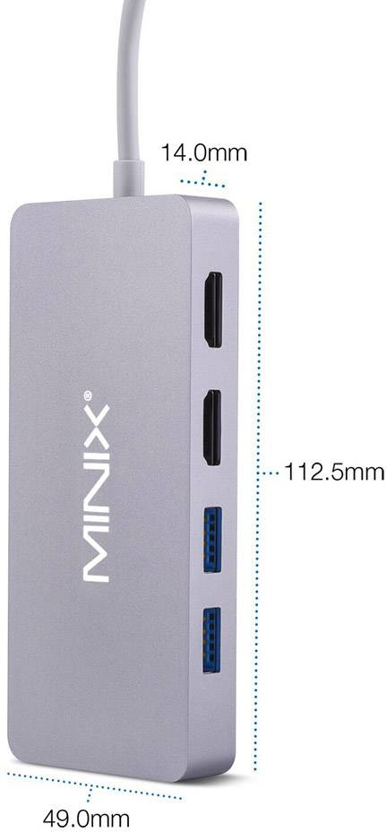 Minix Notebook Dockingstation Passend für Marke: Apple MacBook inkl. Ladefunktion