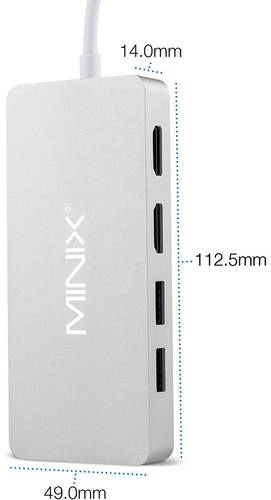Minix NEO-C-PLSI Notebook Dockingstation Passend für Marke: Apple MacBook inkl. Ladefunktion