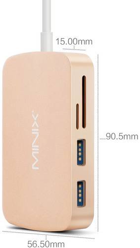 Minix NEO-C-XGO Notebook Dockingstation Passend für Marke: Apple MacBook inkl. Ladefunktion
