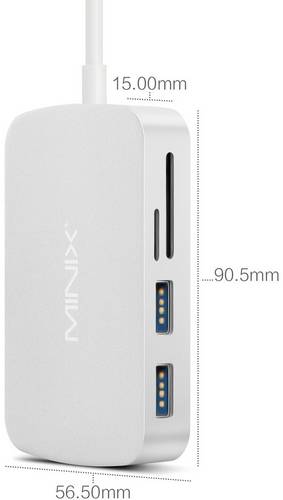 Minix NEO-C-XSI Notebook Dockingstation Passend für Marke: Apple MacBook inkl. Ladefunktion