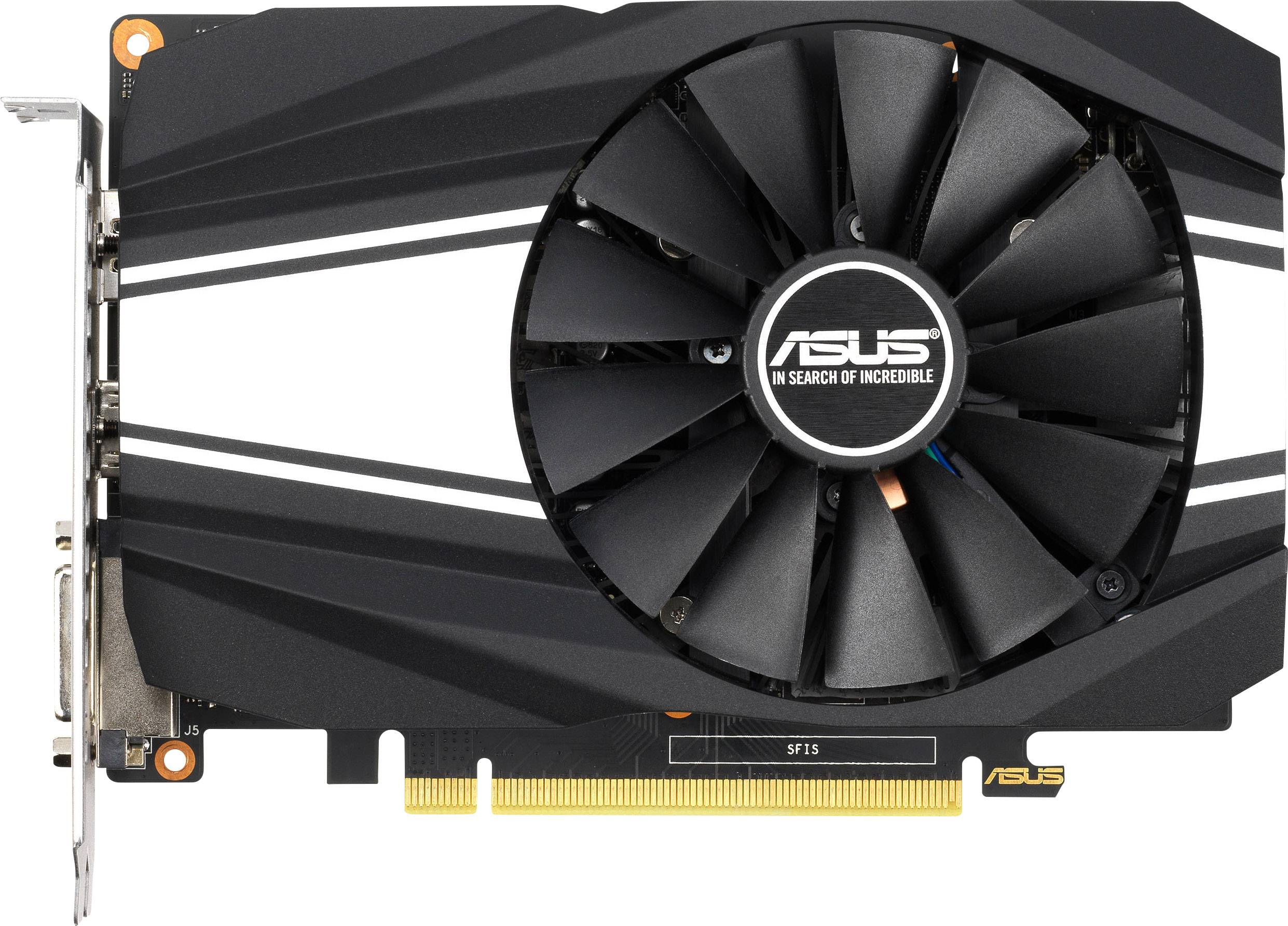 Asus Grafikkarte Nvidia GeForce GTX1660 Phoenix Overclocked 6GB GDDR5-RAM PCIe x16 HDMI®, DisplayPort, DVI