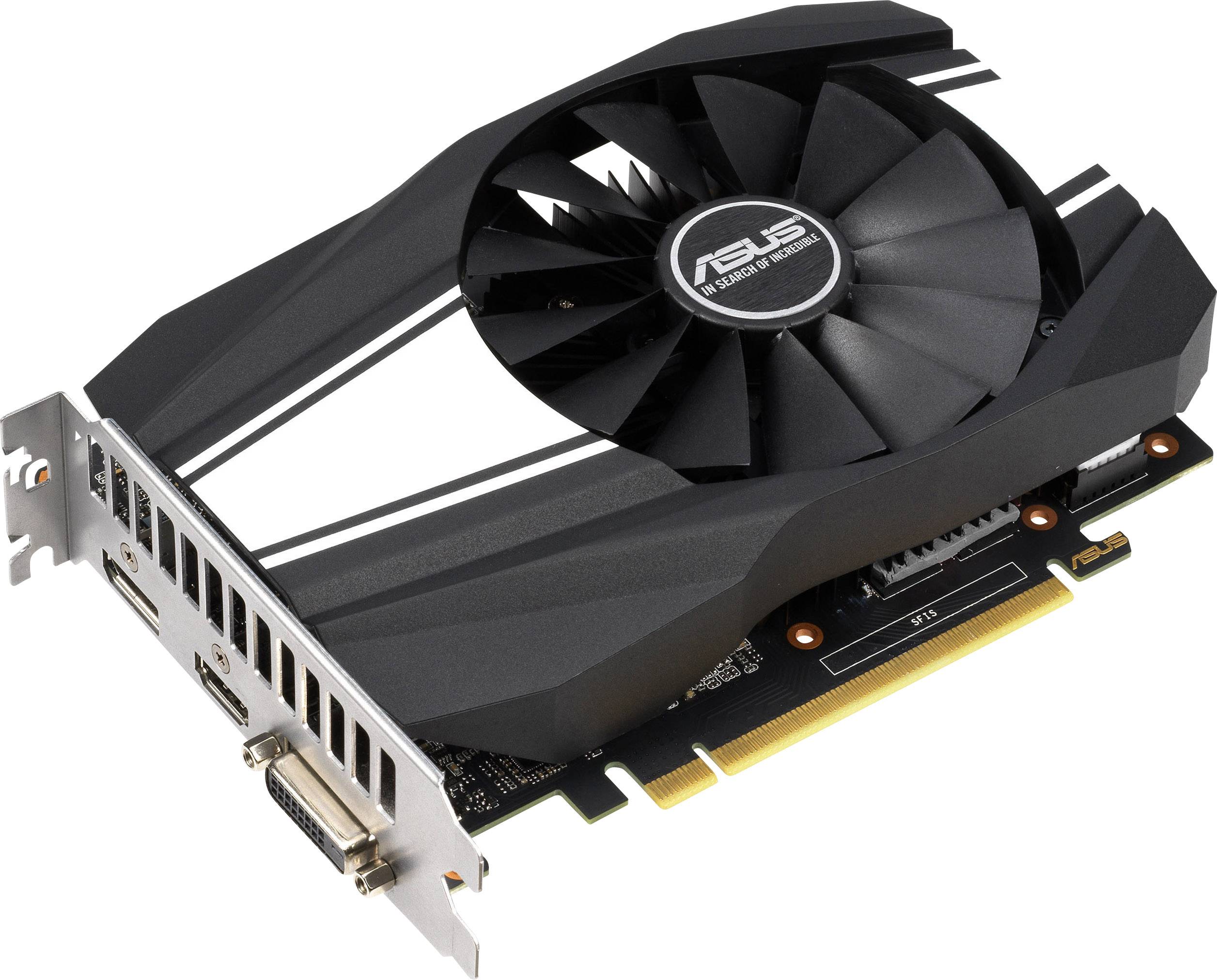 Asus Grafikkarte Nvidia GeForce GTX1660 Phoenix Overclocked 6GB GDDR5-RAM PCIe x16 HDMI®, DisplayPort, DVI