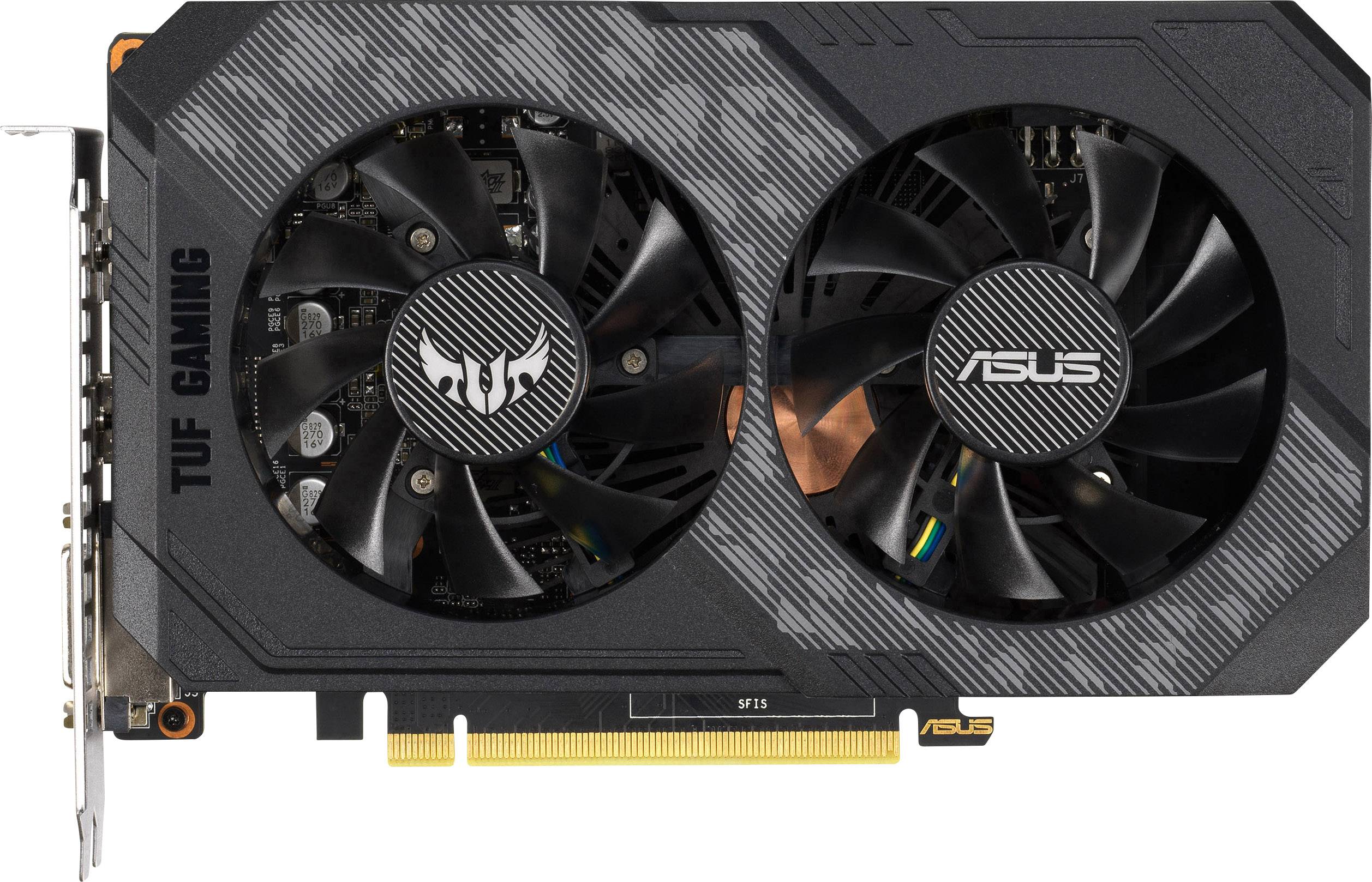 Asus Grafikkarte Nvidia GeForce GTX1660 Gaming Overclocked 6GB GDDR5-RAM PCIe x16 HDMI®, DisplayPort, DVI