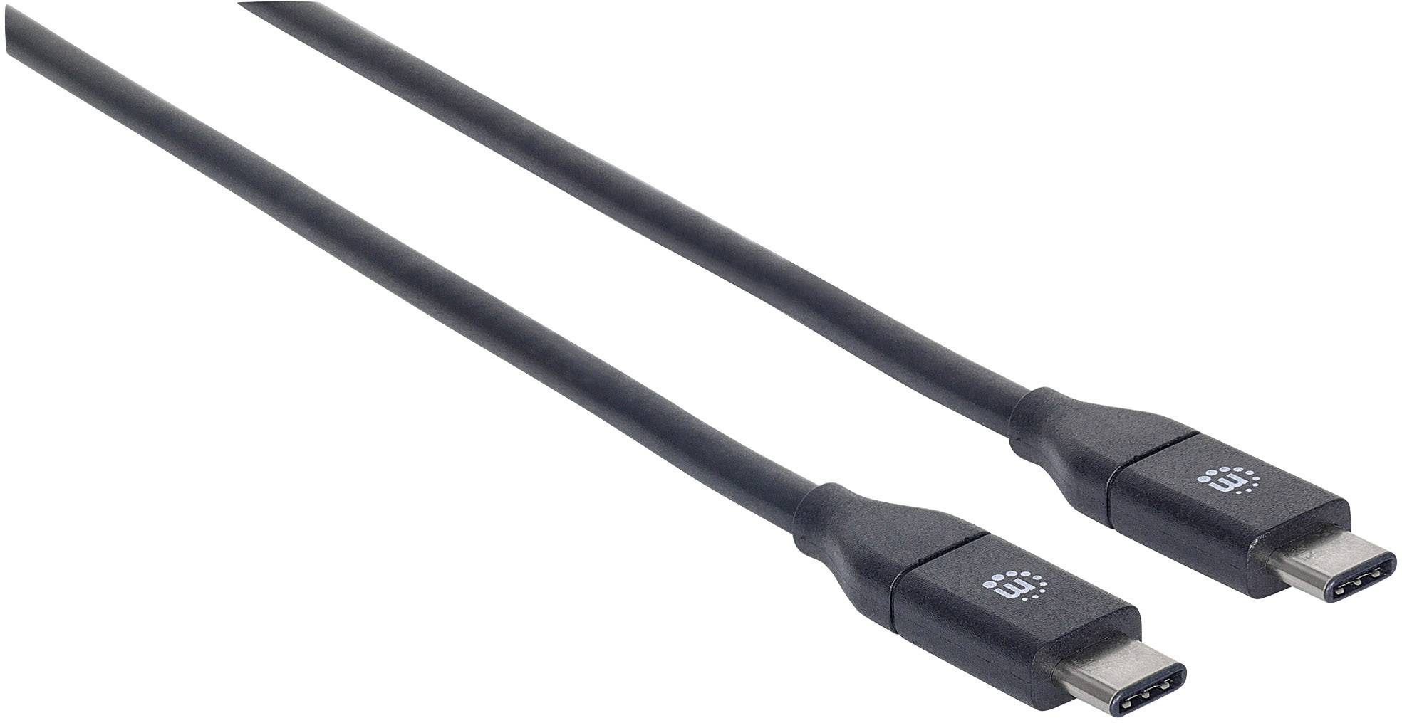 Zwei schwarze USB-C-Kabel für Datenübertragung oder Laden.