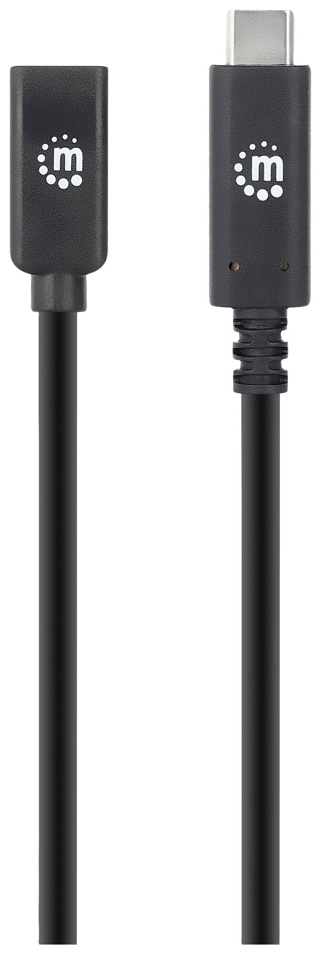 Manhattan USB-Kabel USB 3.2 Gen2 (USB 3.1 Gen2) USB-C® Stecker, USB-C® Buchse 0.50 m Schwarz 355230