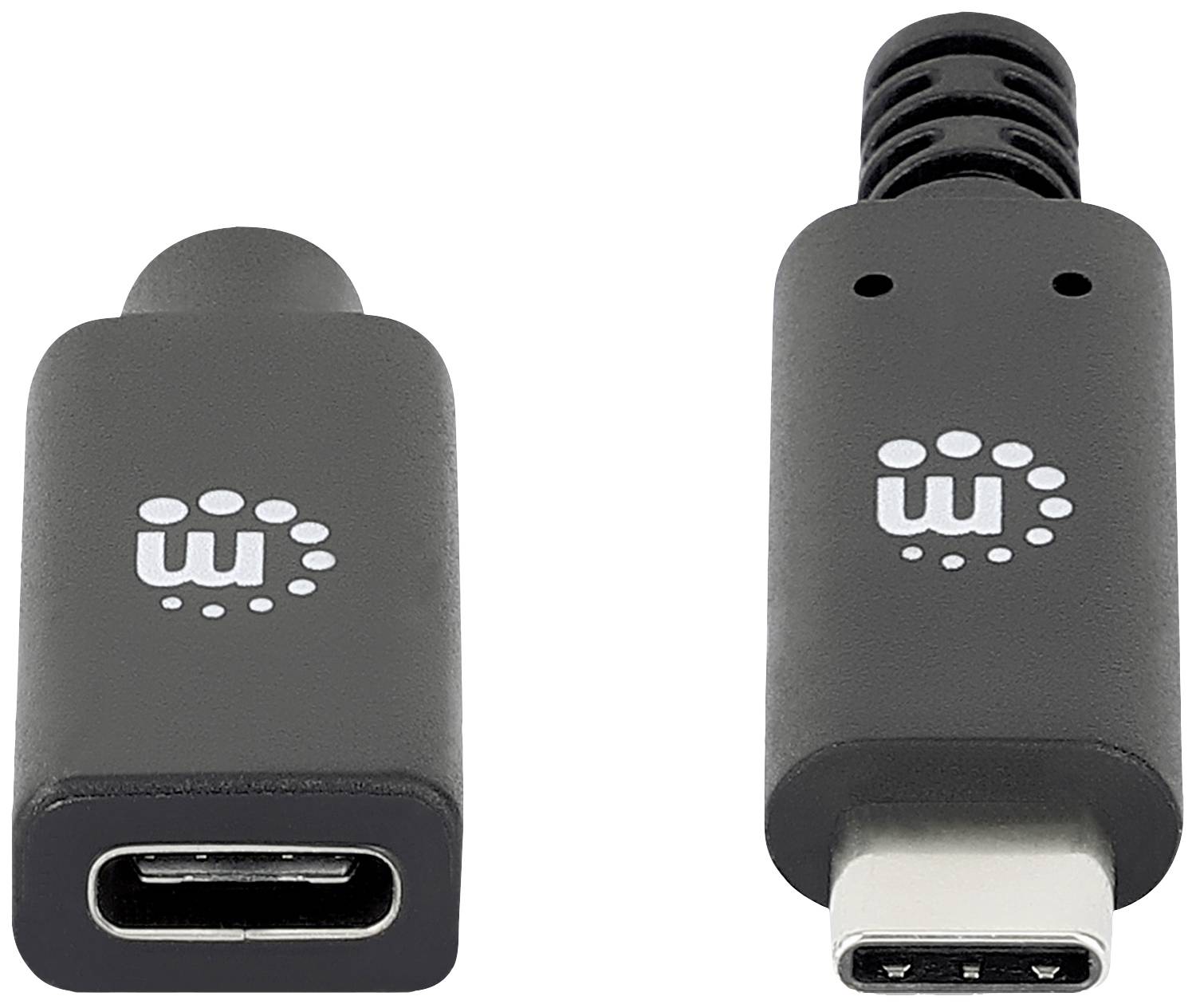 Manhattan USB-Kabel USB 3.2 Gen2 USB-C® Stecker, USB-C® Buchse 0.50 m Schwarz 355230