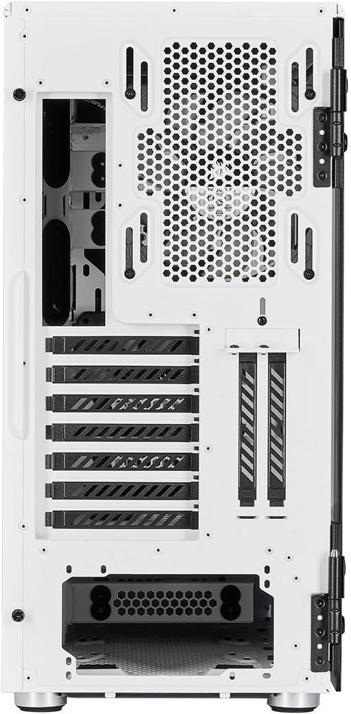 Corsair Carbide 678C Tempered Glass Midi-Tower PC-Gehäuse Weiß 3 vorinstallierte Lüfter, gedämmt, Seitenfenster, Staubfilter